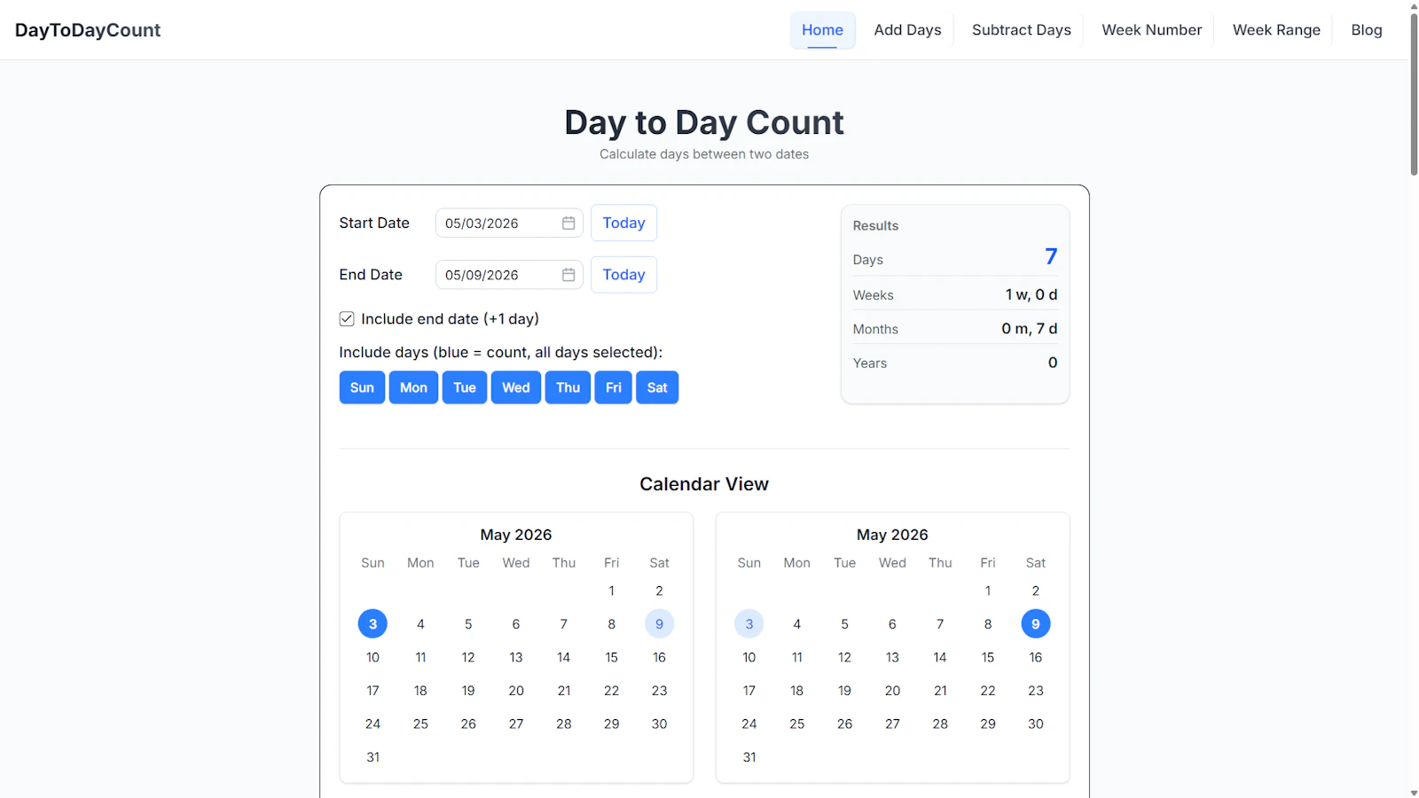 Day to Day Count screenshot 1