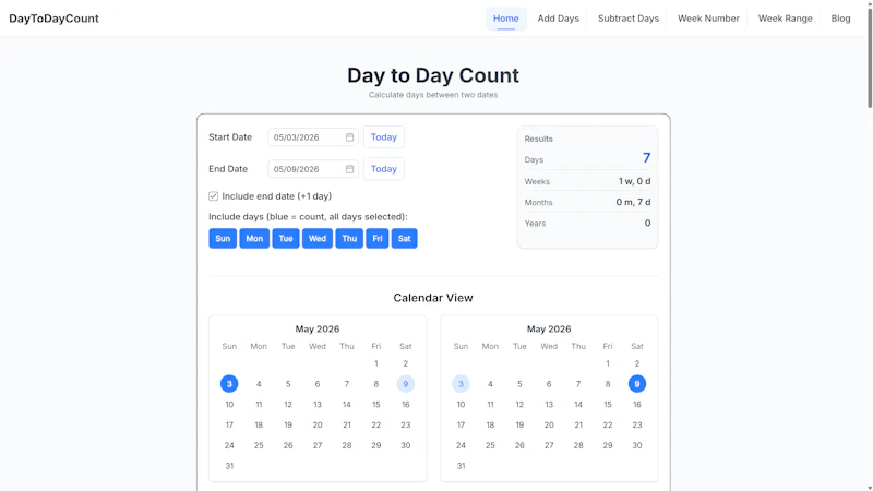 Day to Day Count screenshot 1