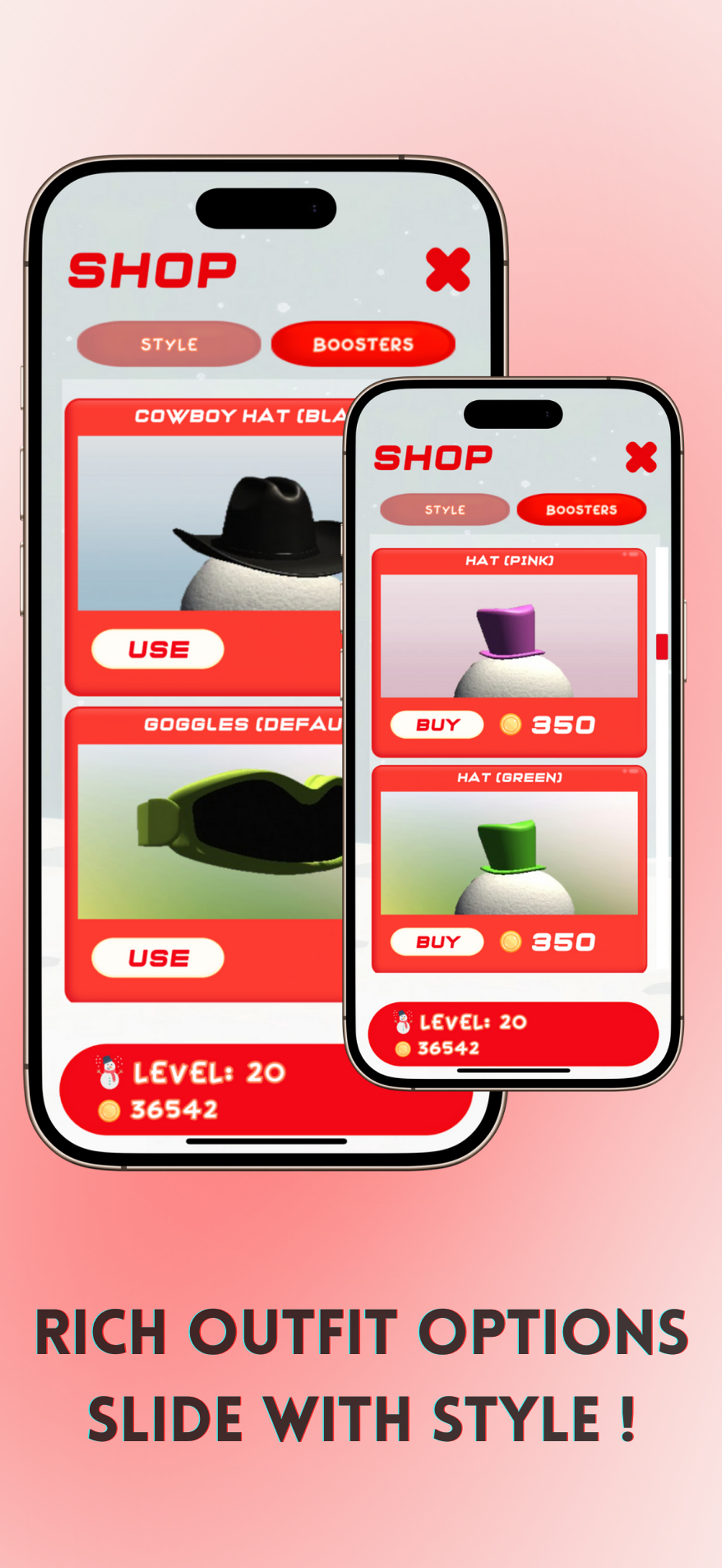 Snowman Run (iOS / Android) - Screenshot 4 showing product features and functionality