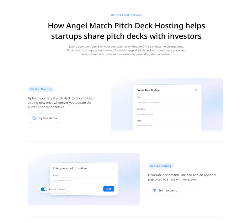 Pitch Deck Hosting screenshot 2