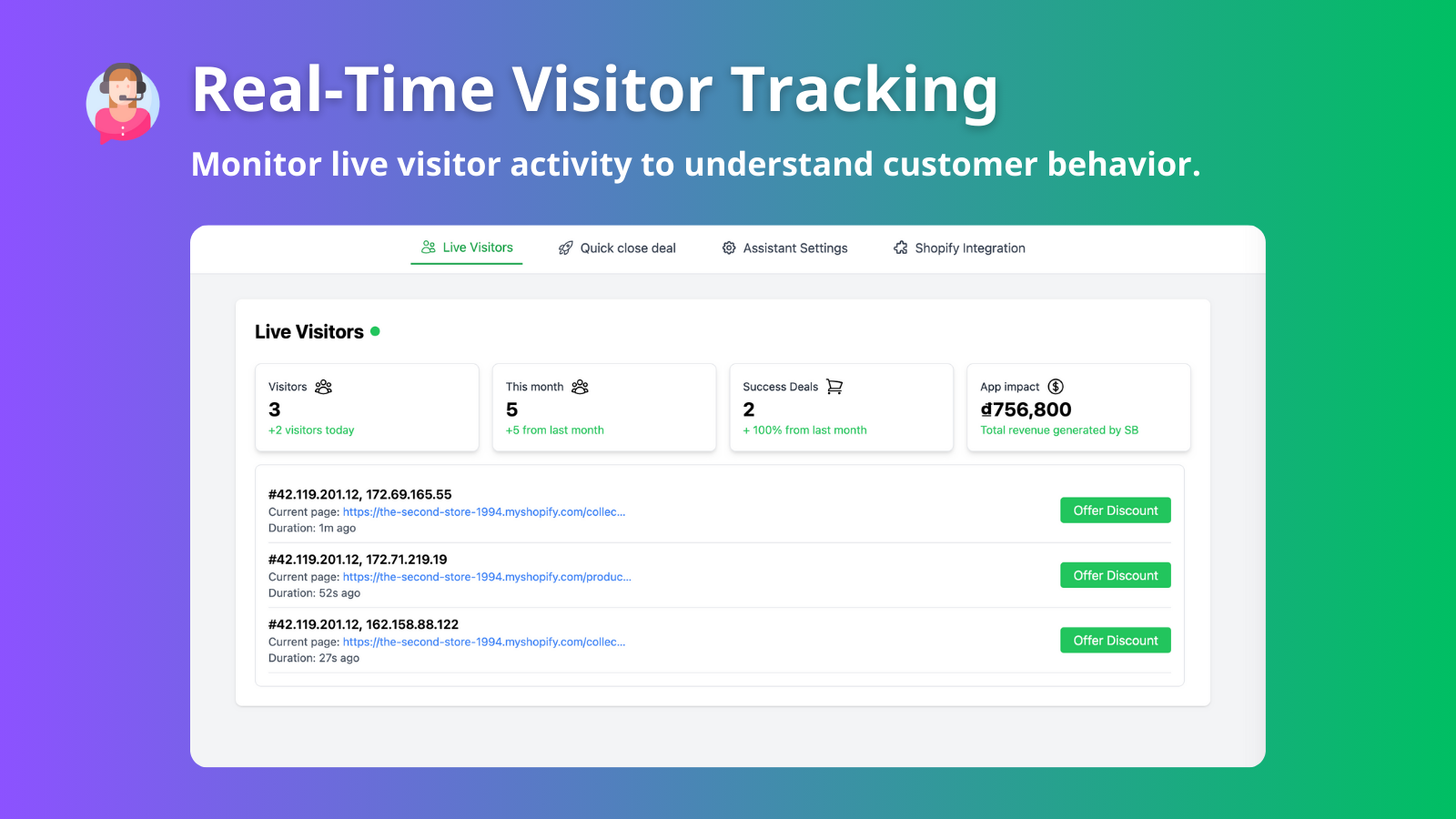 SalesBuddy : 클로즈가 더 빨리 거래됩니다 - 방문자를 실시간 제안, 사회적 증거로 구매자로 전환하십시오 미디어 3