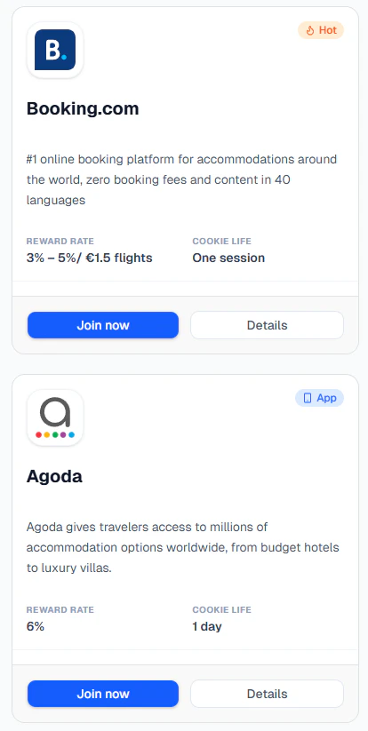 Travel Affiliate screenshot 2