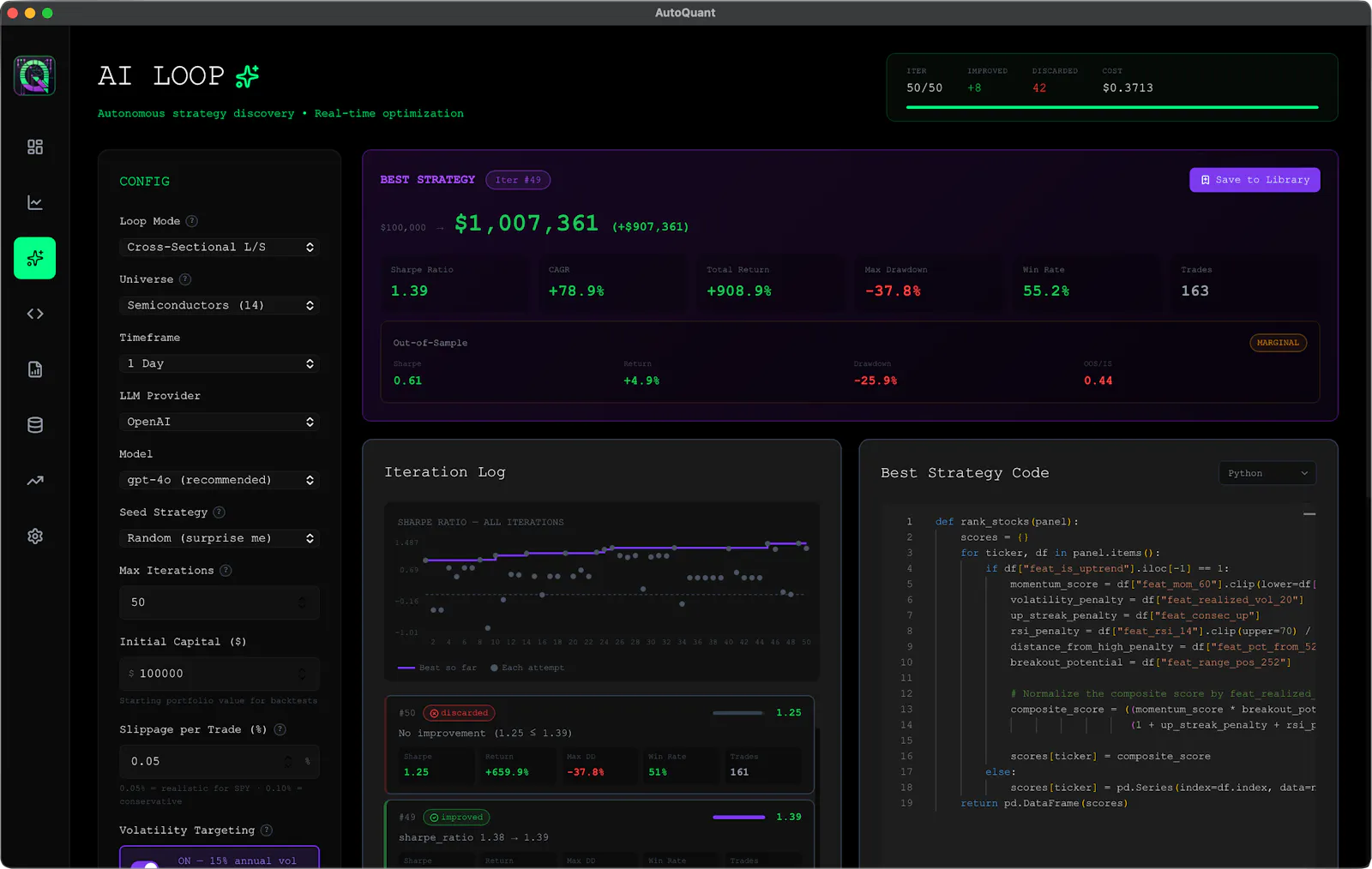 AutoQuant screenshot 1