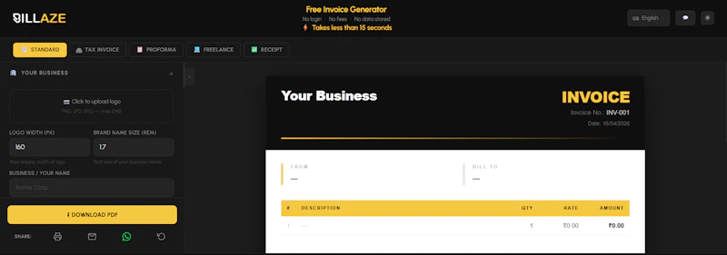 Billaze screenshot 2