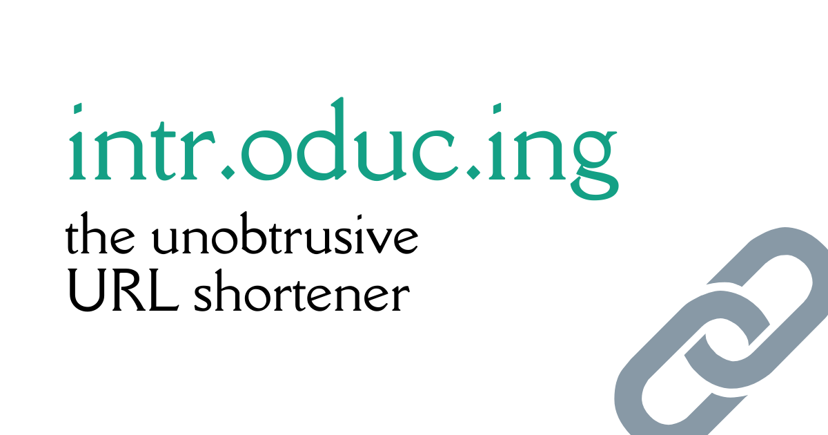 Intr.oDuc.ing Shortener - URL's die in uw zinnen horen media 1