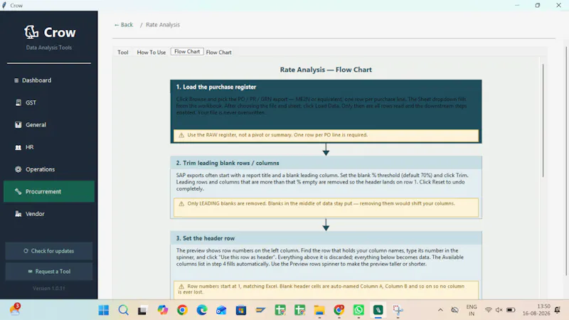 Crow - Data Analytics tool screenshot 3