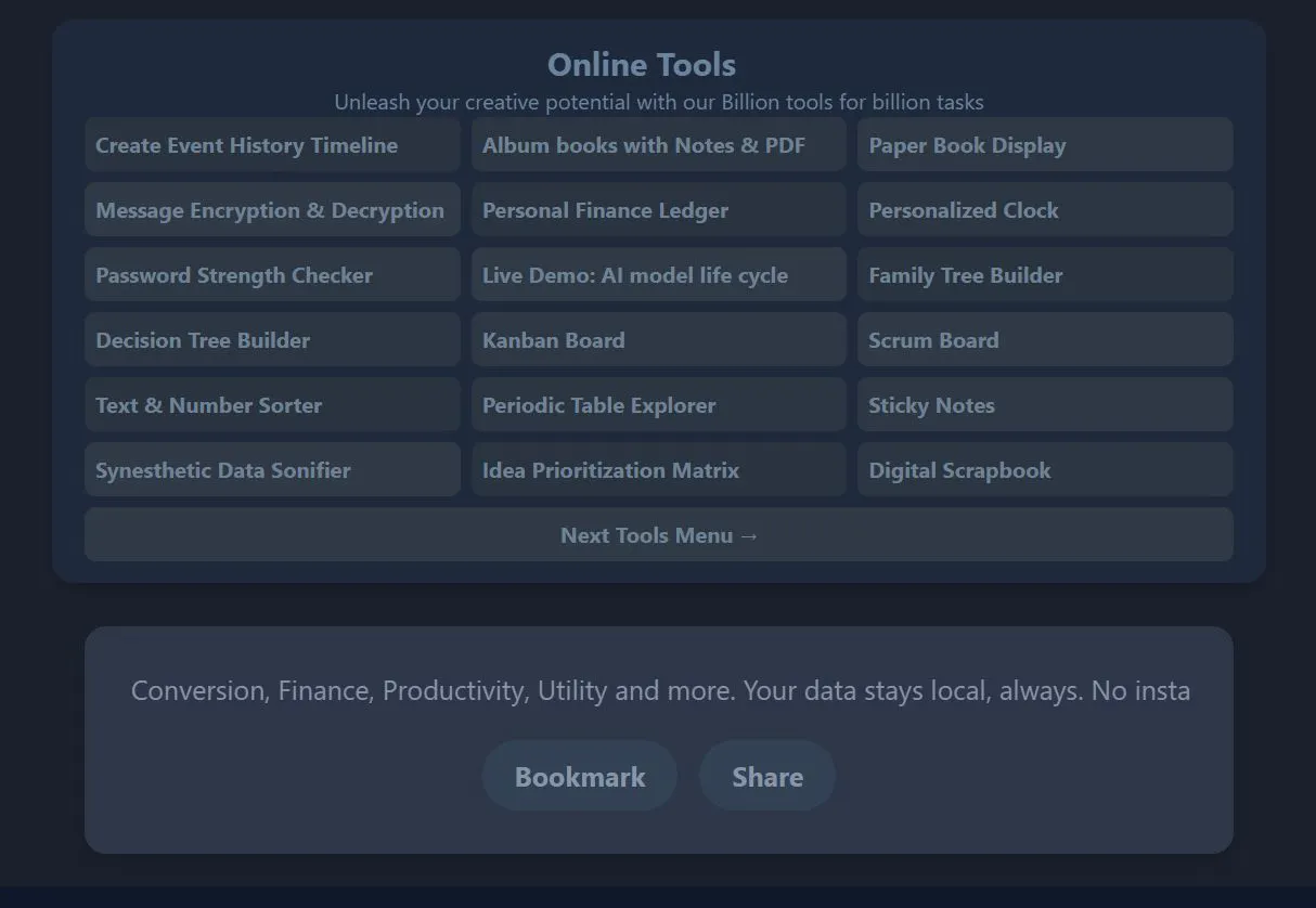 Free browser based tools gallery image