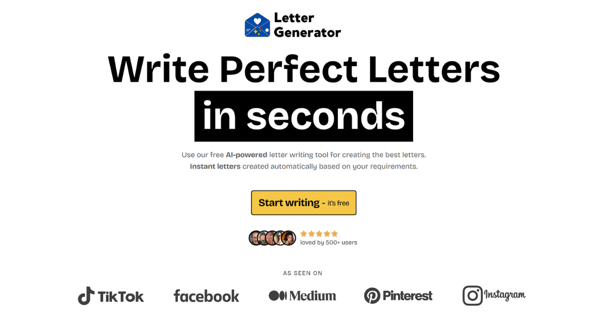 LetterGeneratorai - Напишите письма за секунды с ИИ медиа 1