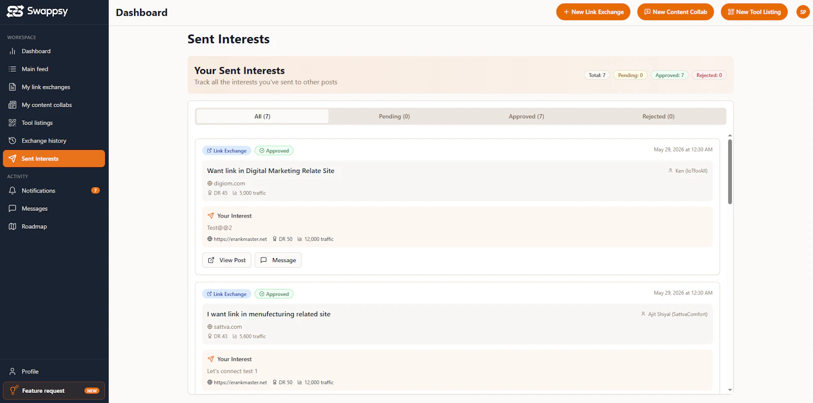Swappsy.net screenshot 5