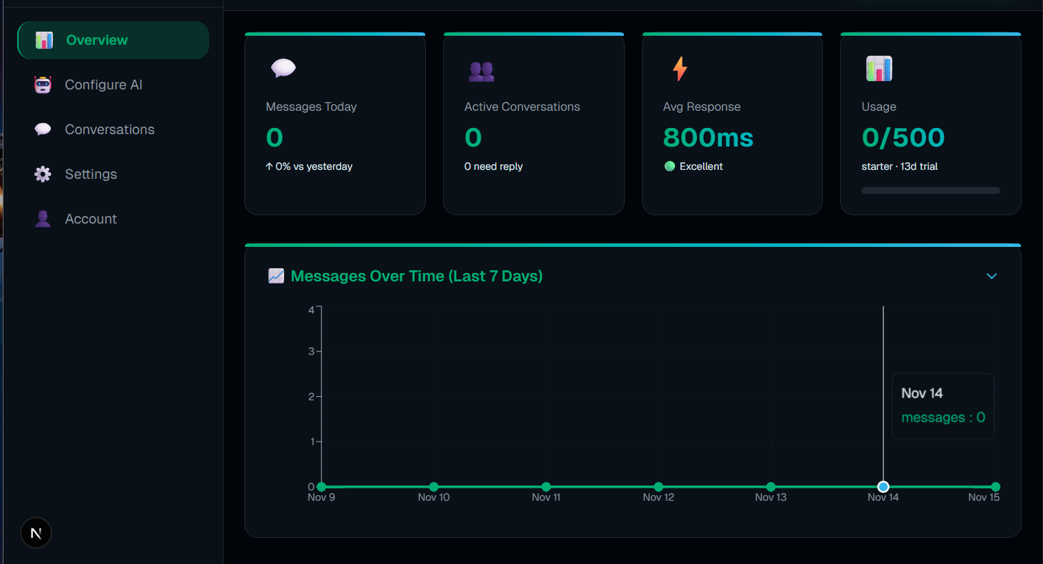 Erex AI - Main screenshot showing features and interface
