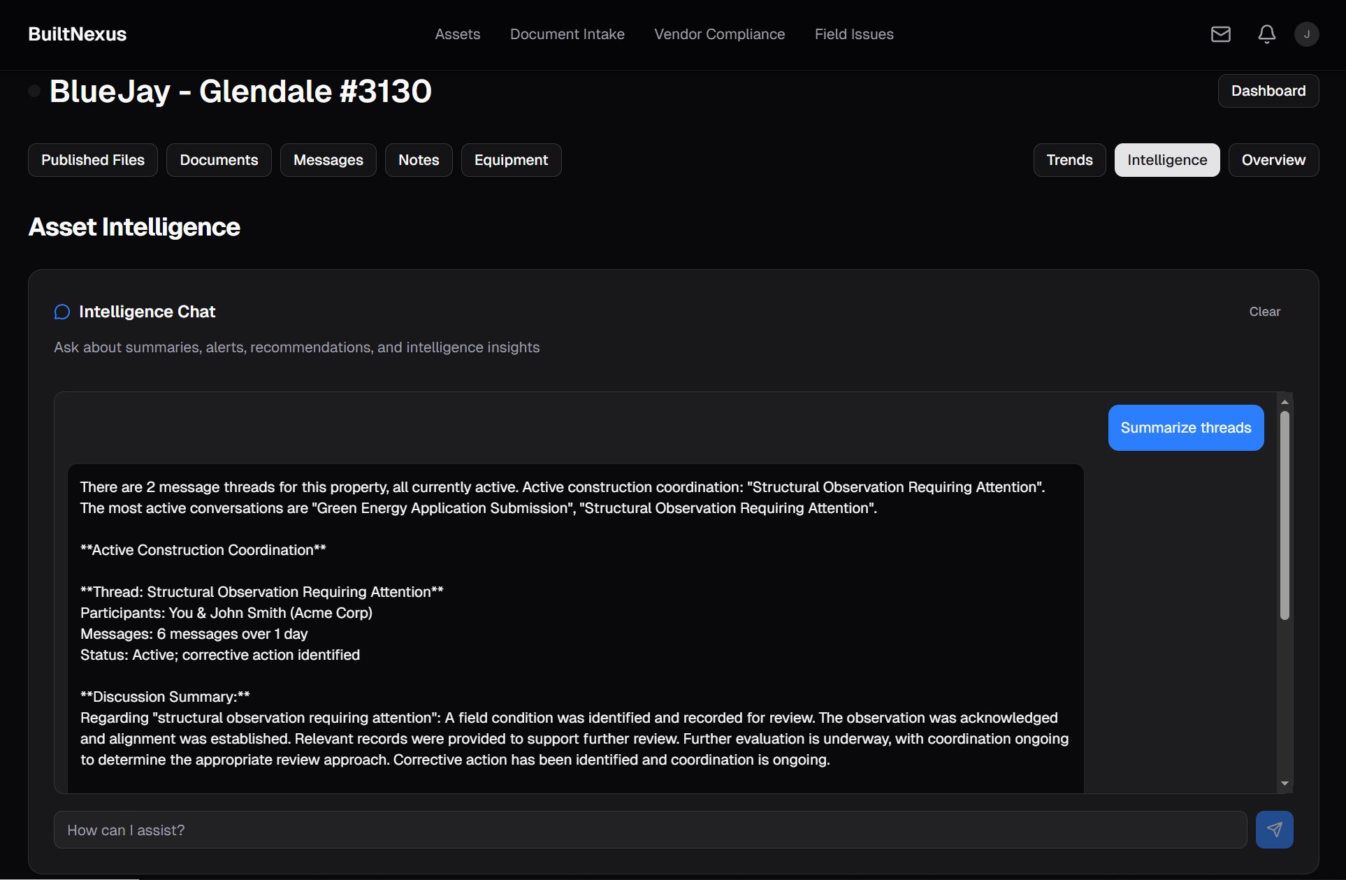 BuiltNexus: One scan. The Whole Building - Main product screenshot demonstrating key features and user interface