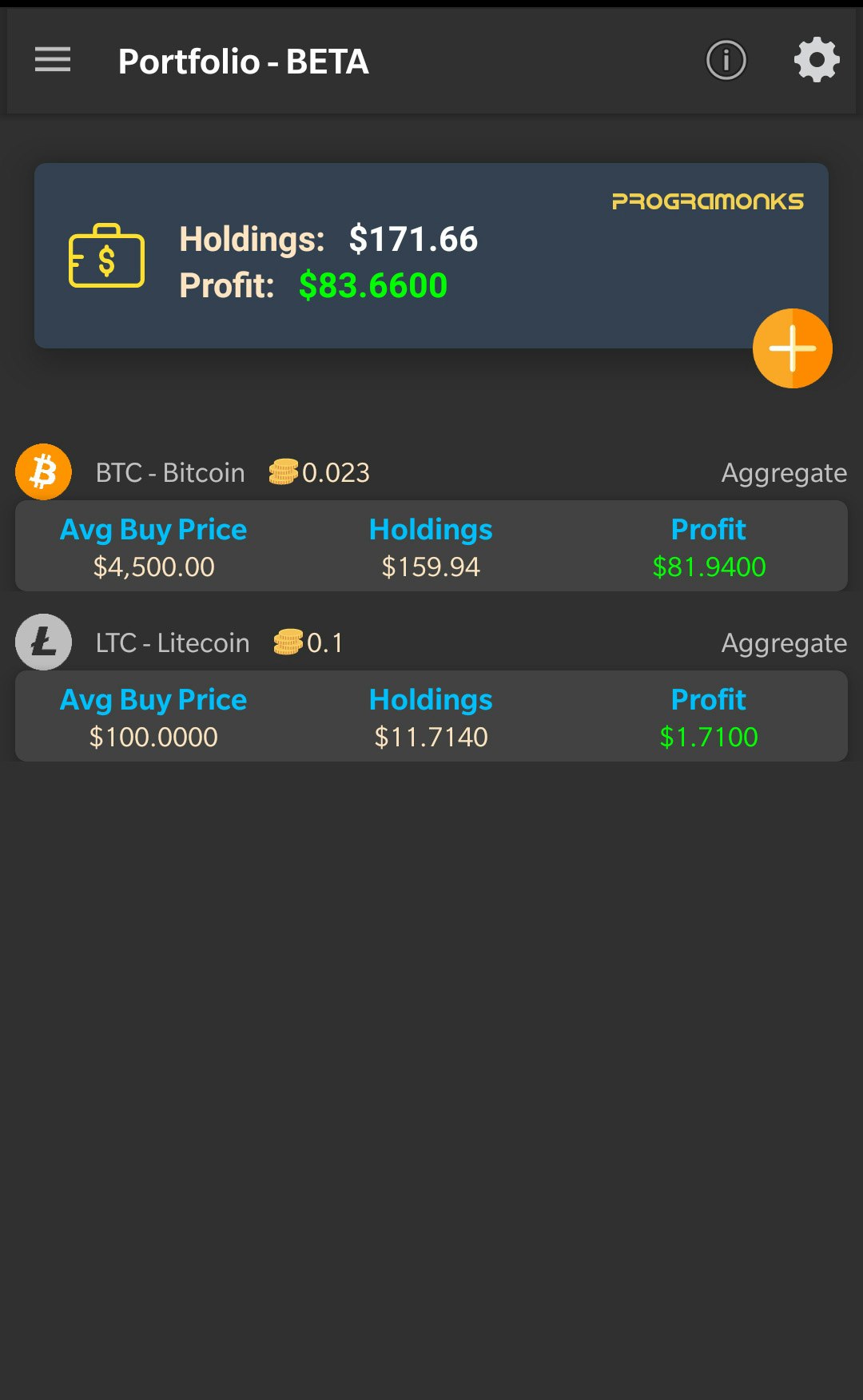 CoinMarketApp - Portfolio by PrograMonks gallery image