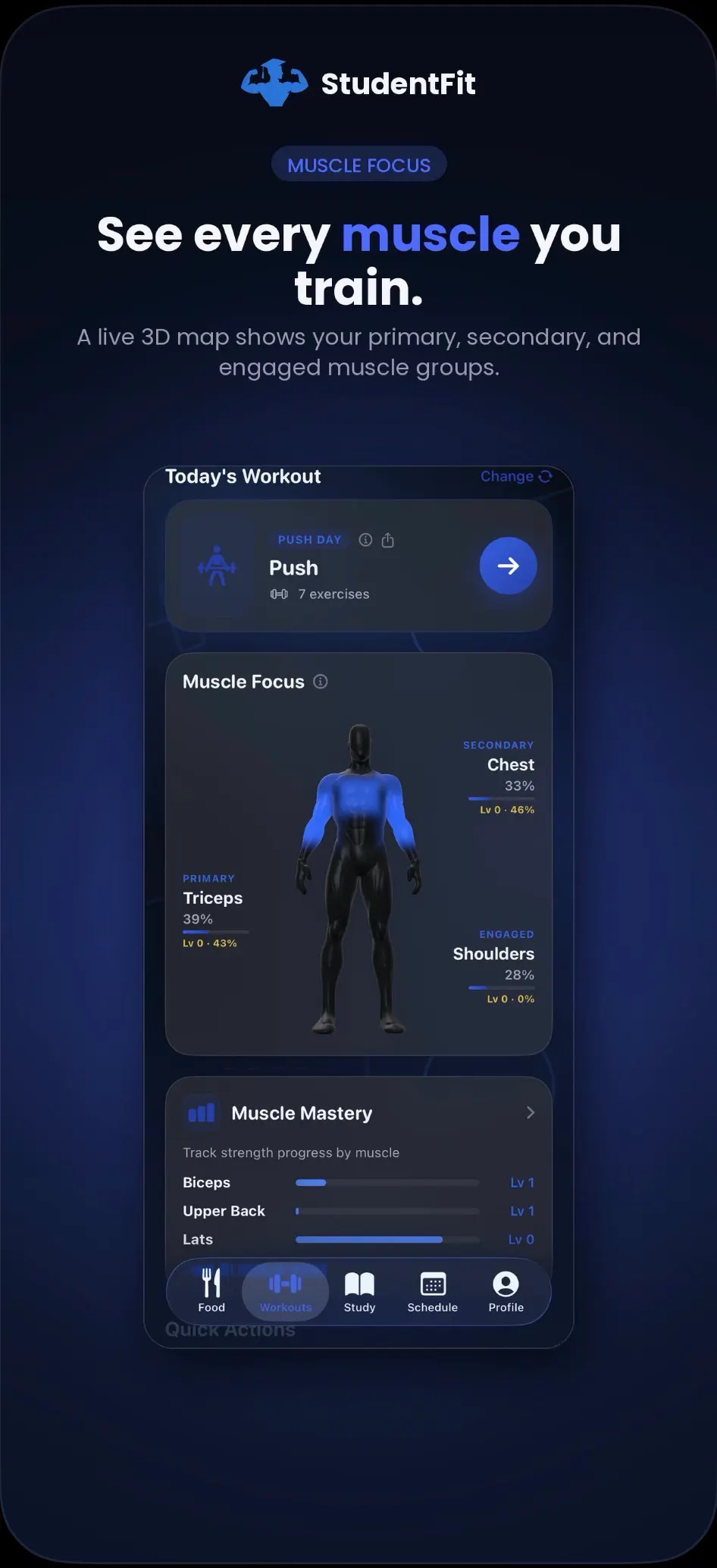 StudentFit screenshot