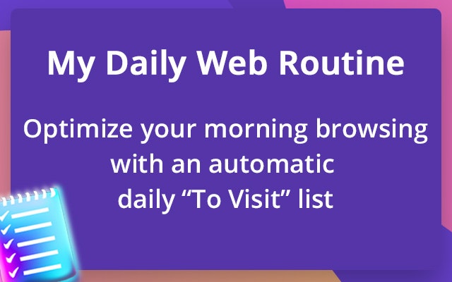 startuptile My Daily Routine-Generate a daily 