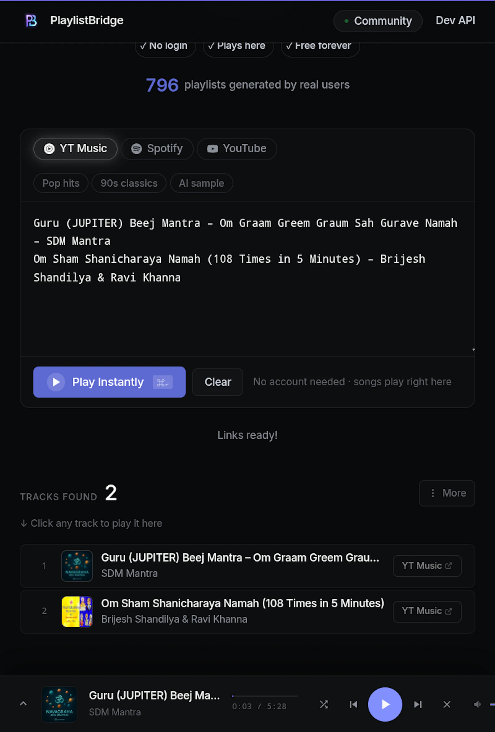 PlaylistBridge screenshot 2