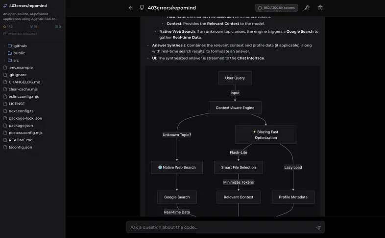 RepoMind - Screenshot 3 showing product features and functionality