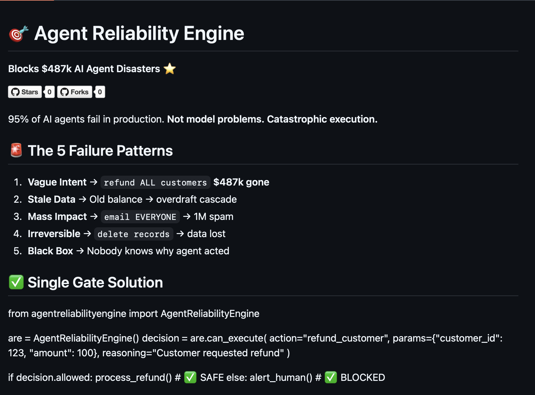 Agent Reliability Engine gallery image