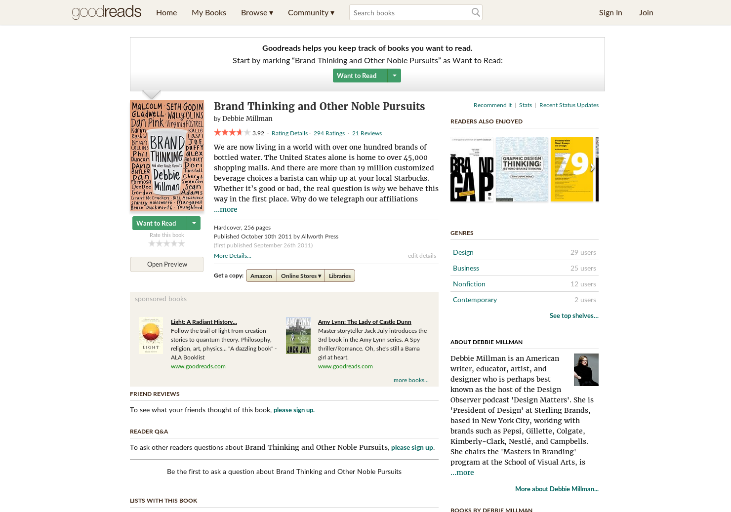 Brand Thinking and Other Noble Pursuits