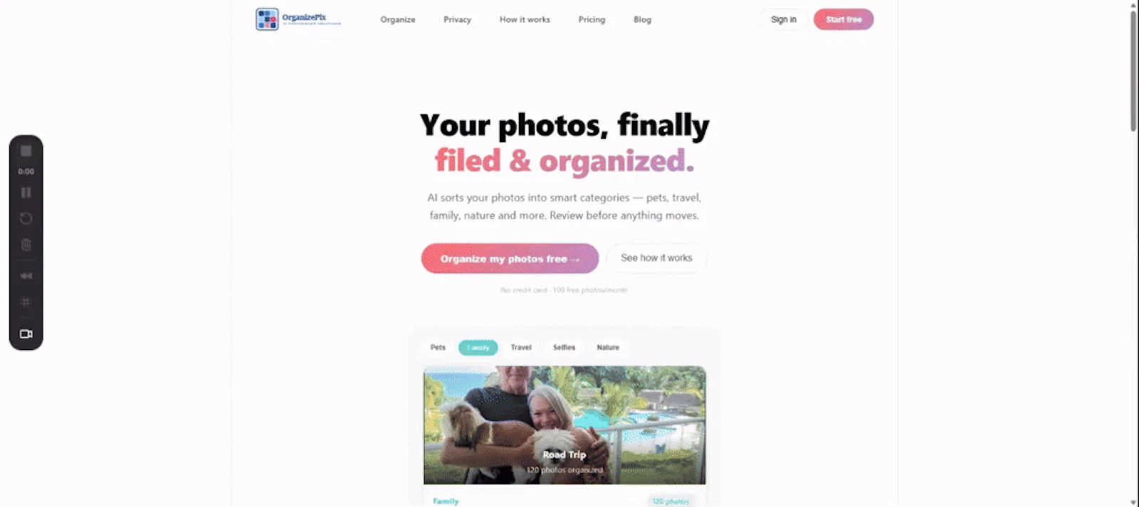 OrganizePix screenshot 1 (video preview)