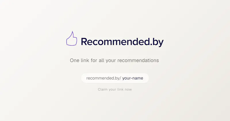 recommended.by screenshot 1
