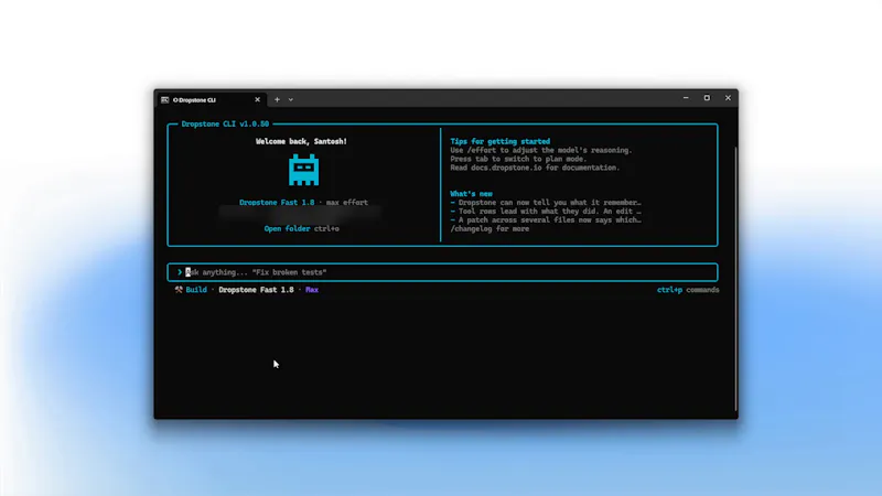 Dropstone CLI screenshot 2