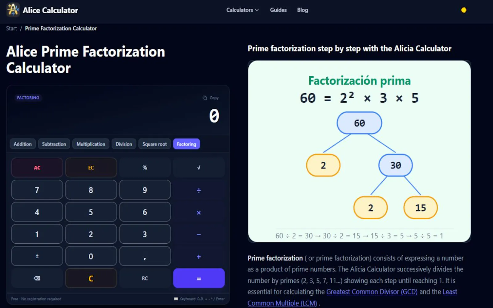 Calculadora Alicia screenshot 2