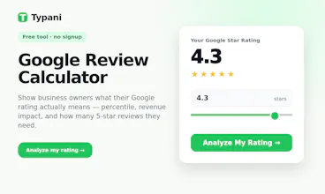 Google Review Calculator gallery image