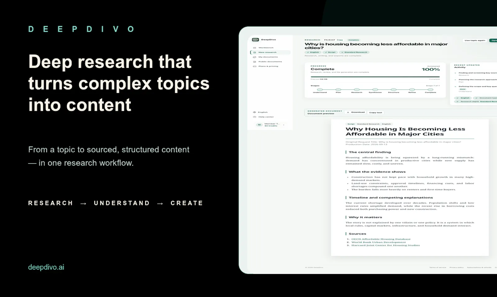 DeepDivo screenshot 1