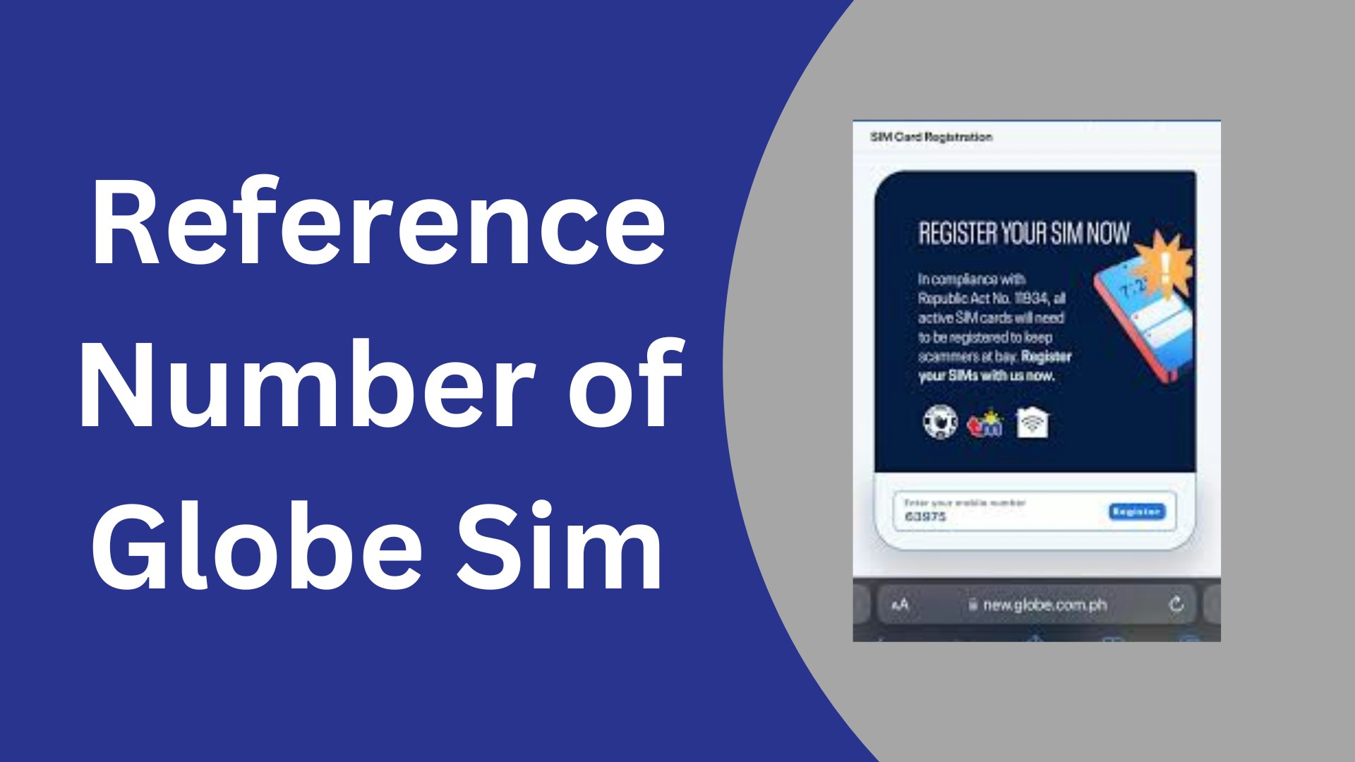 El registro de SIM Globe media 2