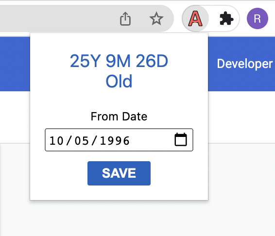 My age(chrome extension) gallery image