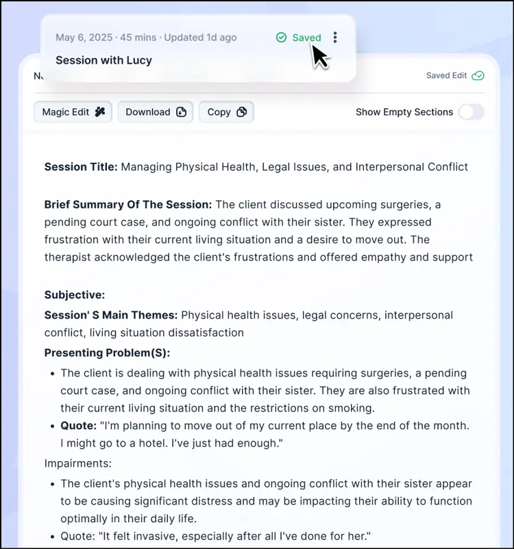 Mentalyc - Screenshot 5 showing product features and functionality