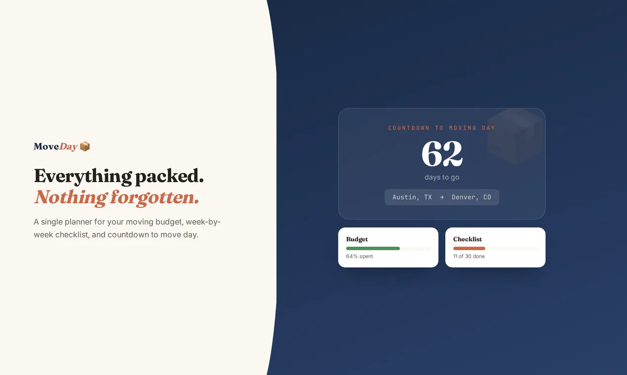 MoveDay — Moving Day Planner gallery image