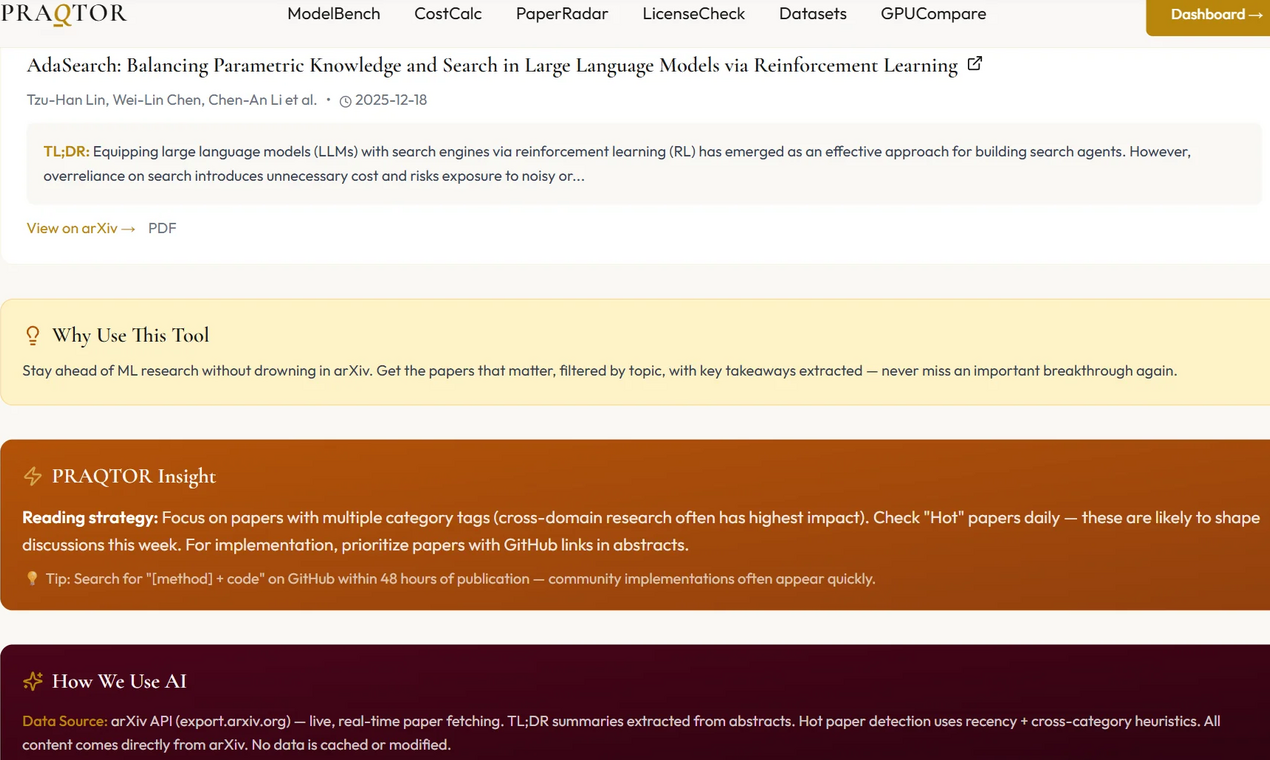PRAQTOR - Screenshot 5 showing product features and functionality