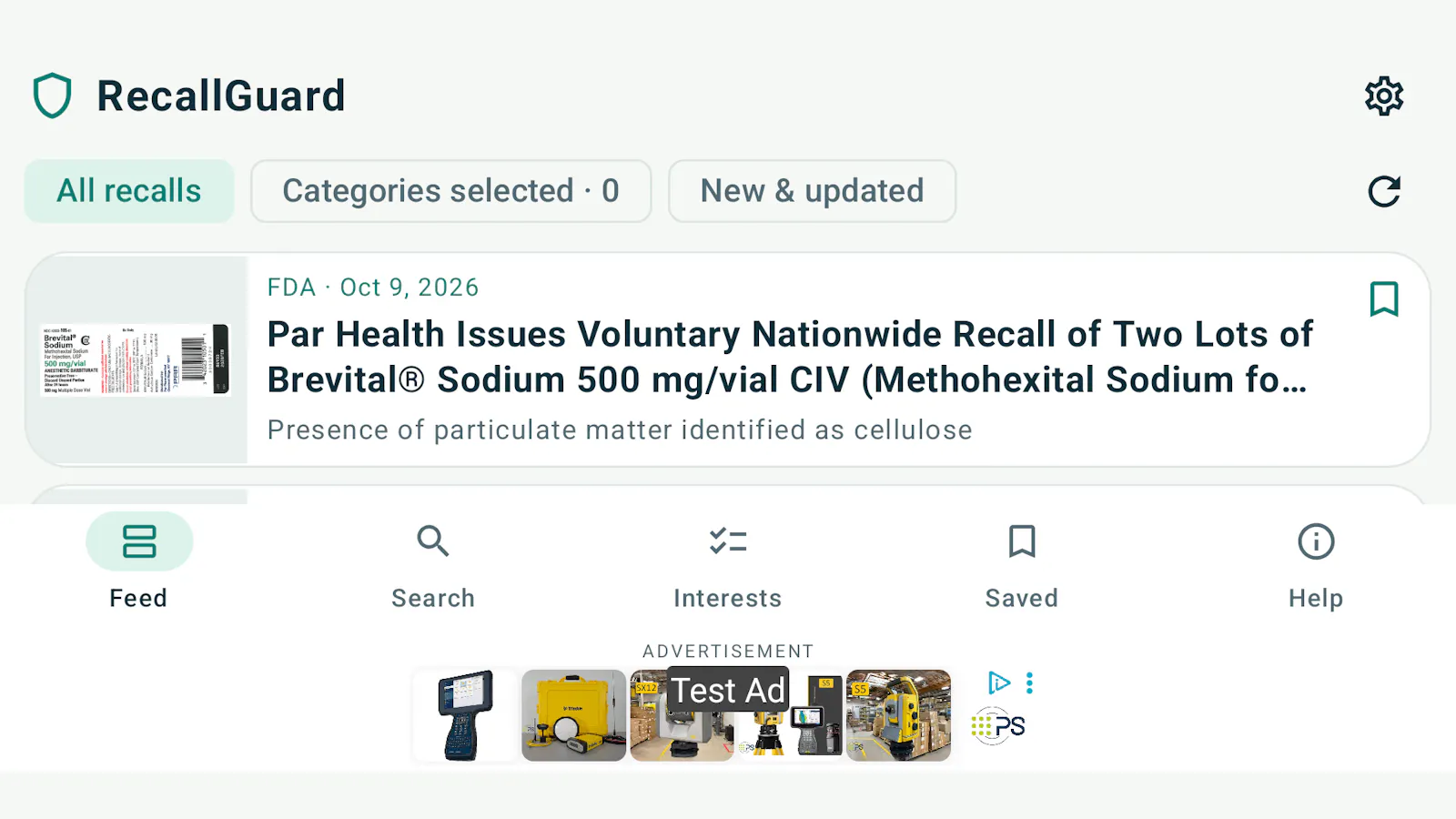 RecallGuard: Product Recalls + Scanning screenshot 1