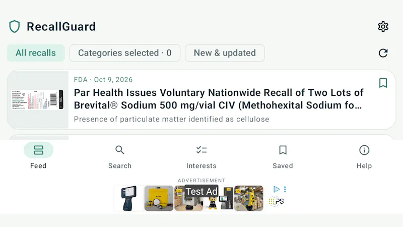 RecallGuard: Product Recalls + Scanning screenshot 1