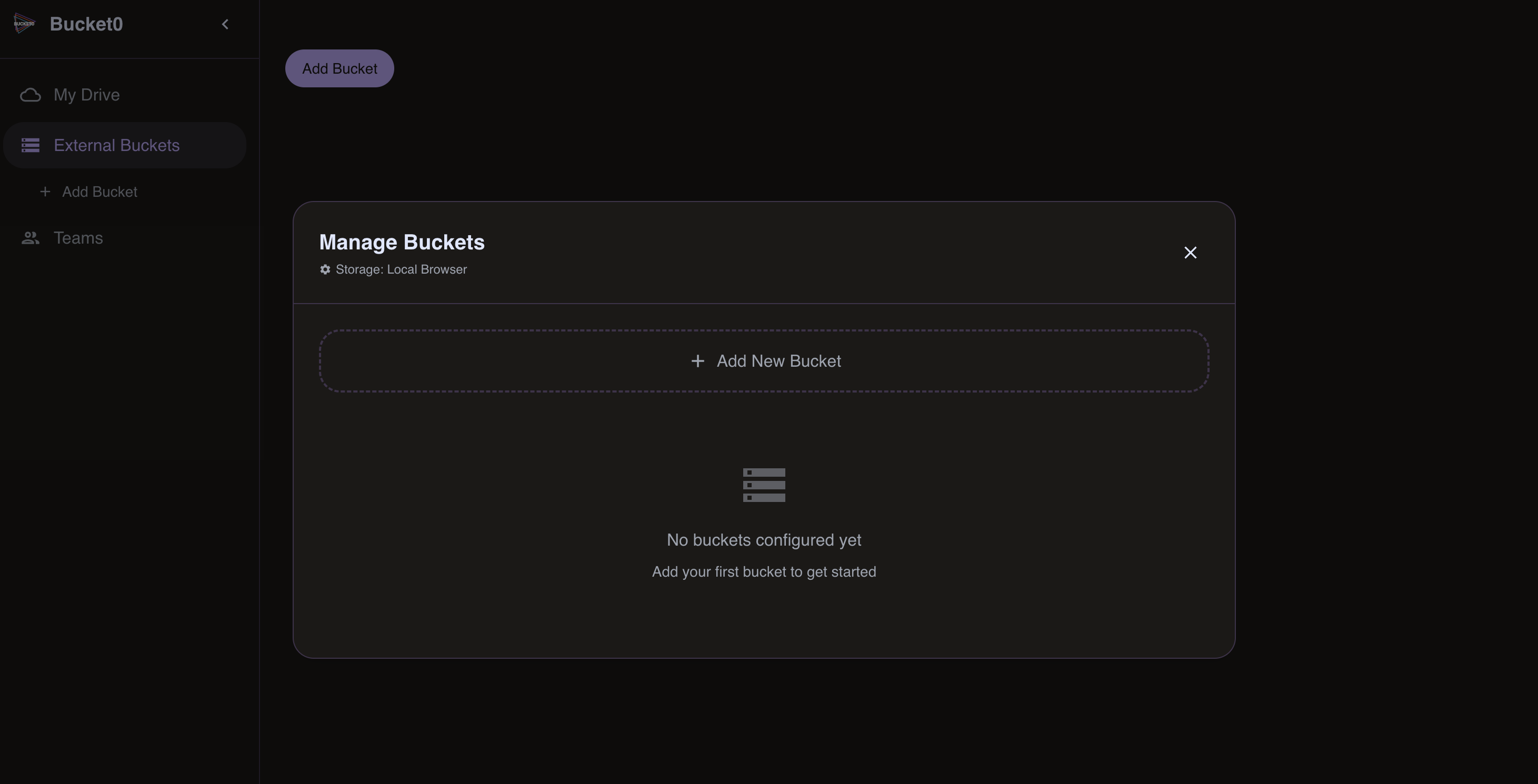 Bucket0 - Screenshot 3 showing product features and functionality