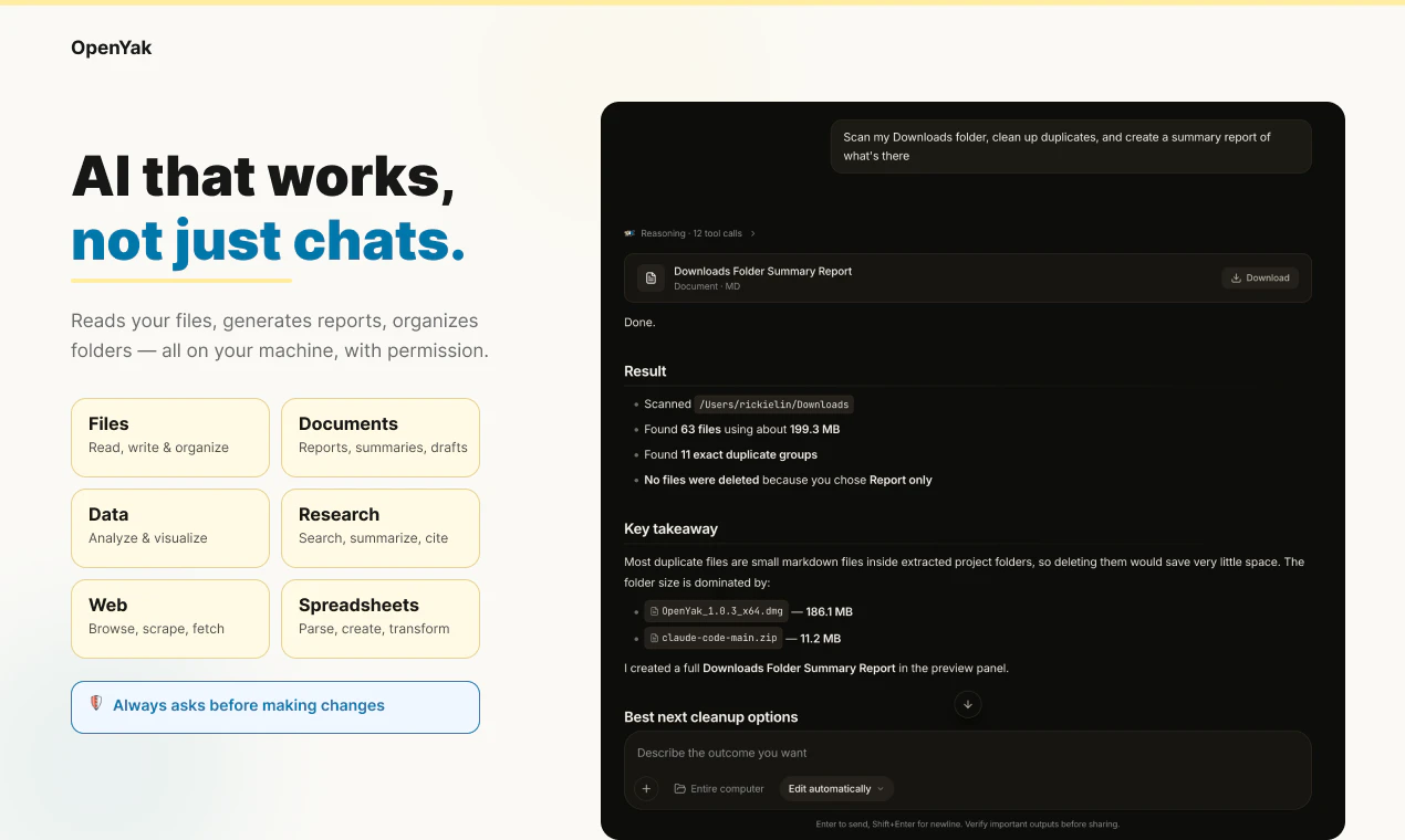OpenYak screenshot 3