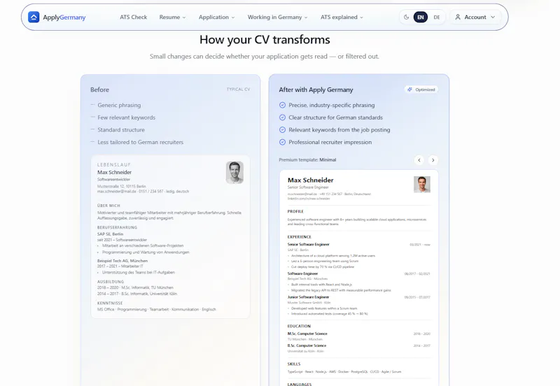 Apply Germany screenshot 3