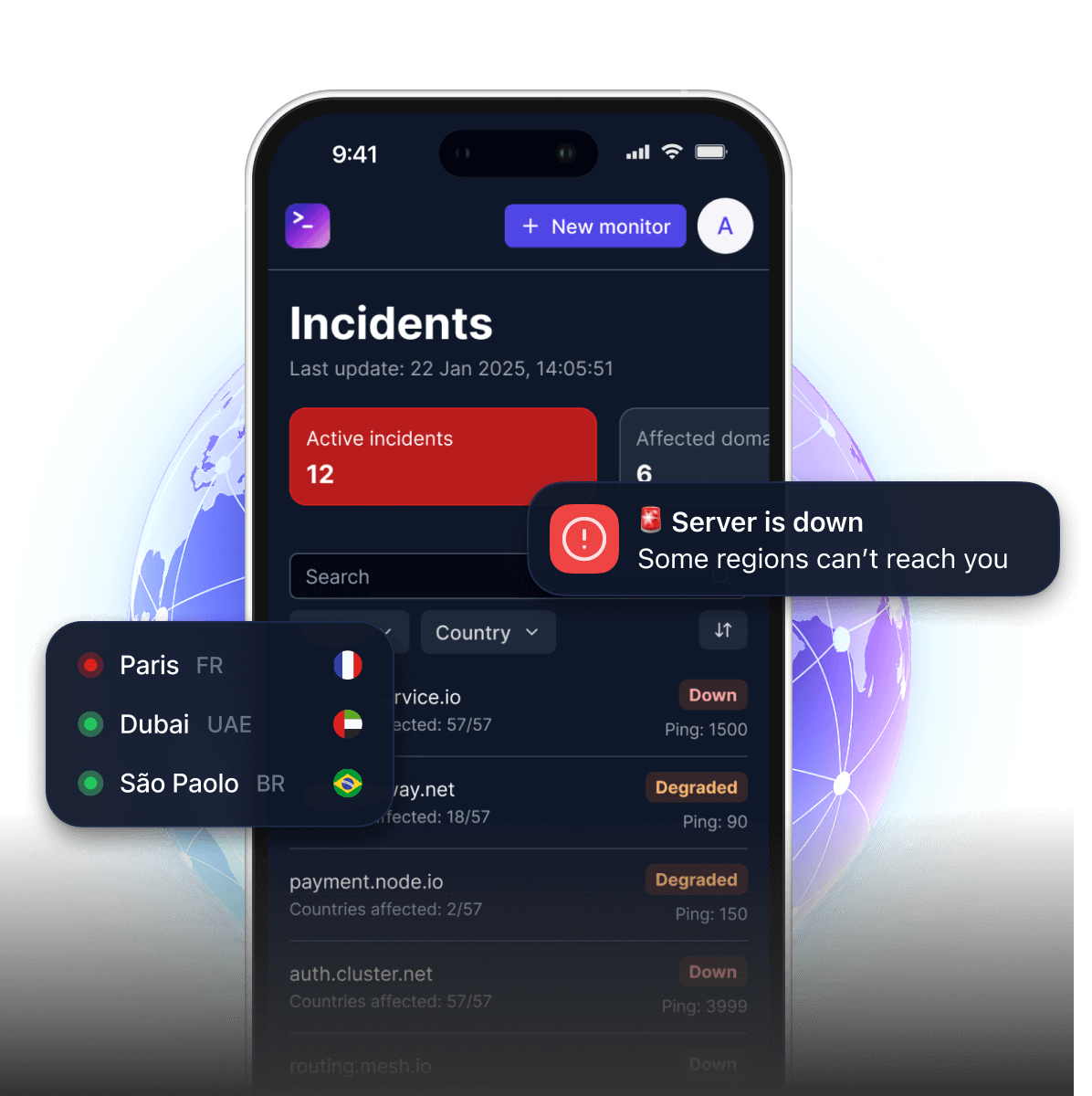 Checkme.dev | Ready-to-Go Geo Monitoring - Main product screenshot demonstrating key features and user interface