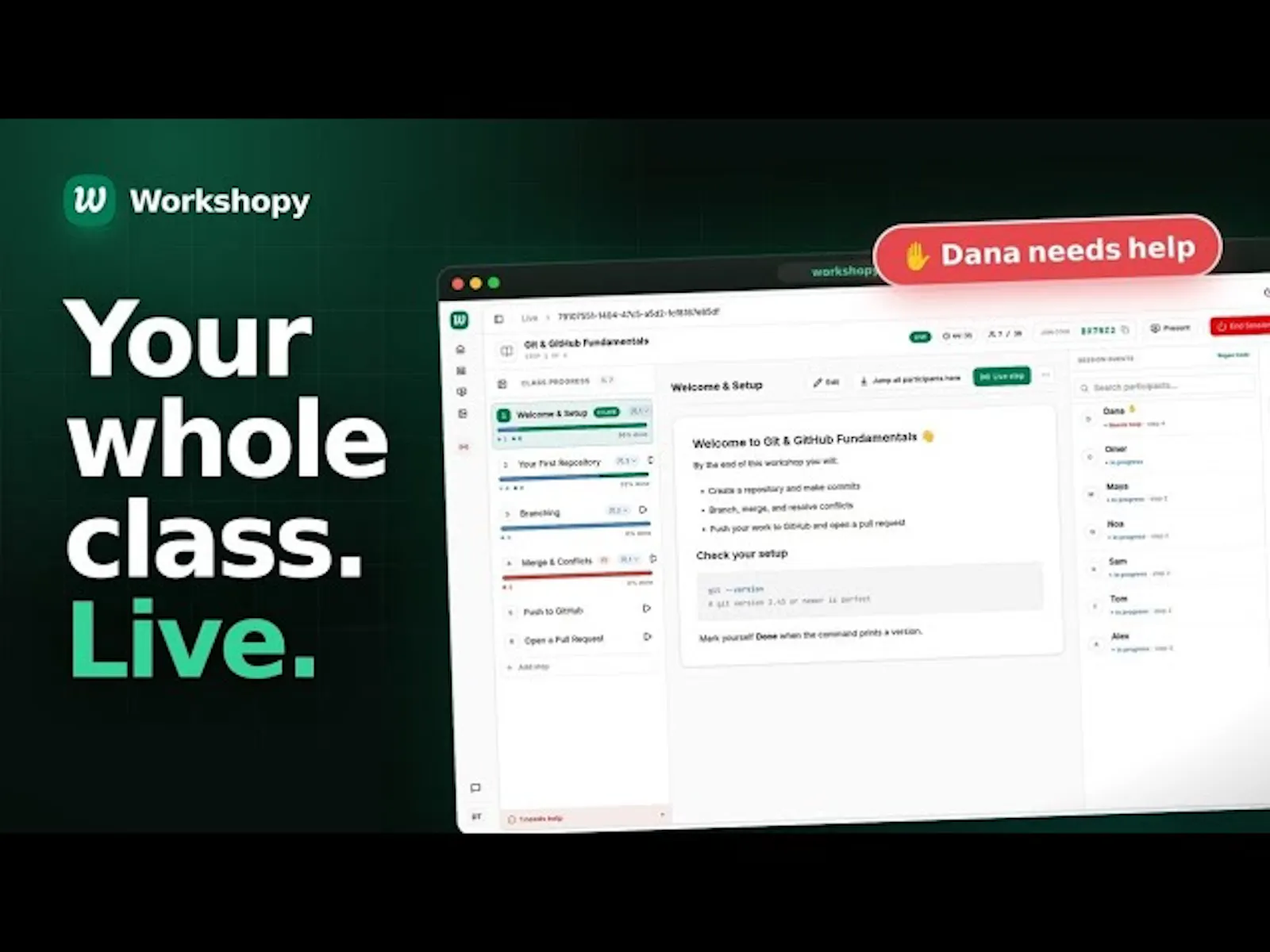 Workshopy.io screenshot 1 (video preview)