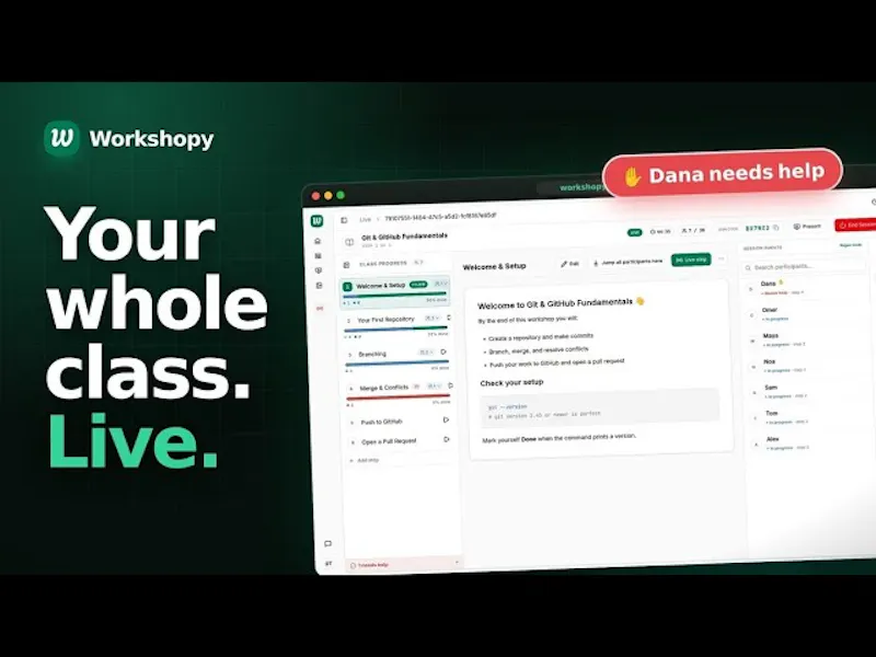 Workshopy.io screenshot 1 (video preview)