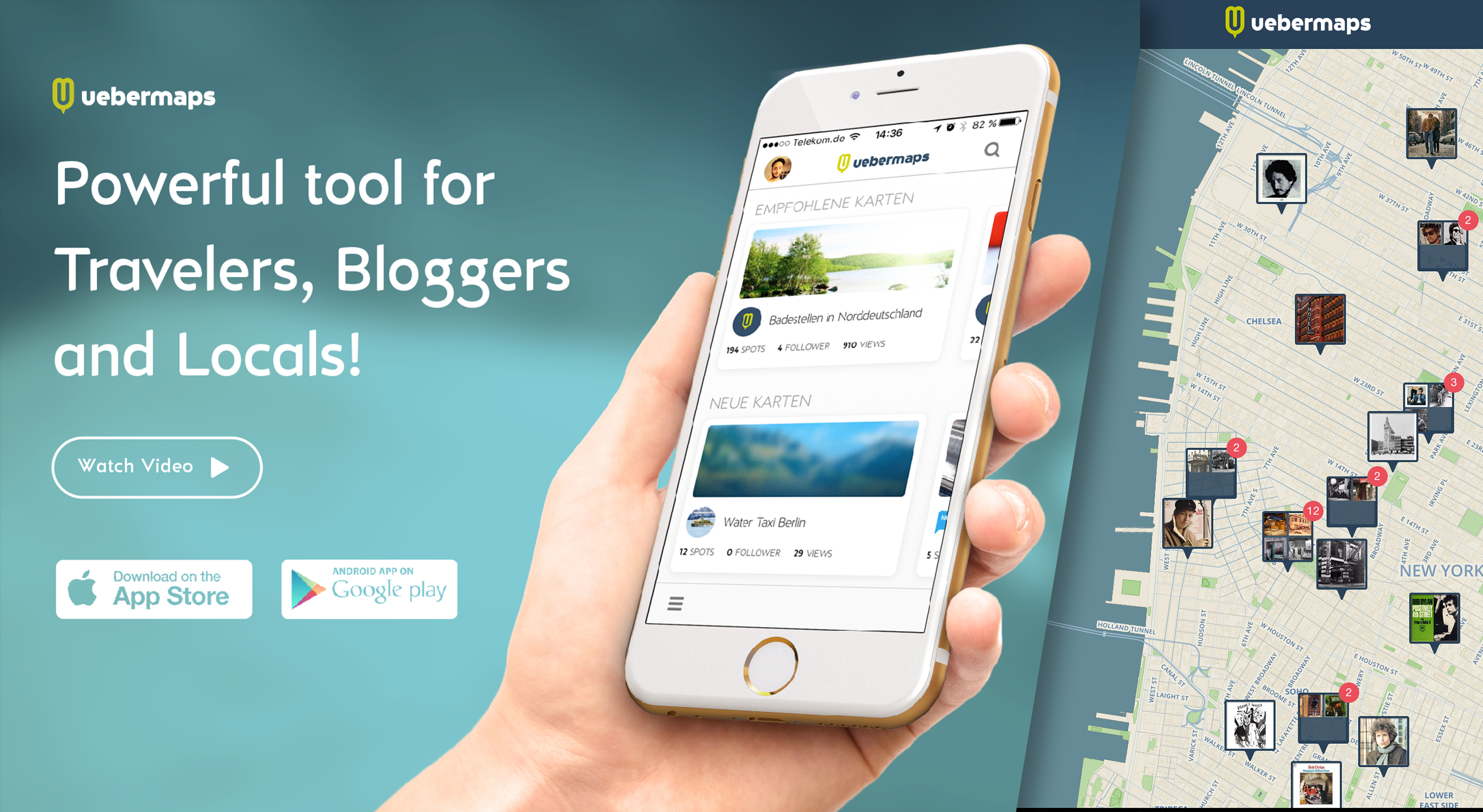 uebermaps - create maps, save & share places that matter gallery image