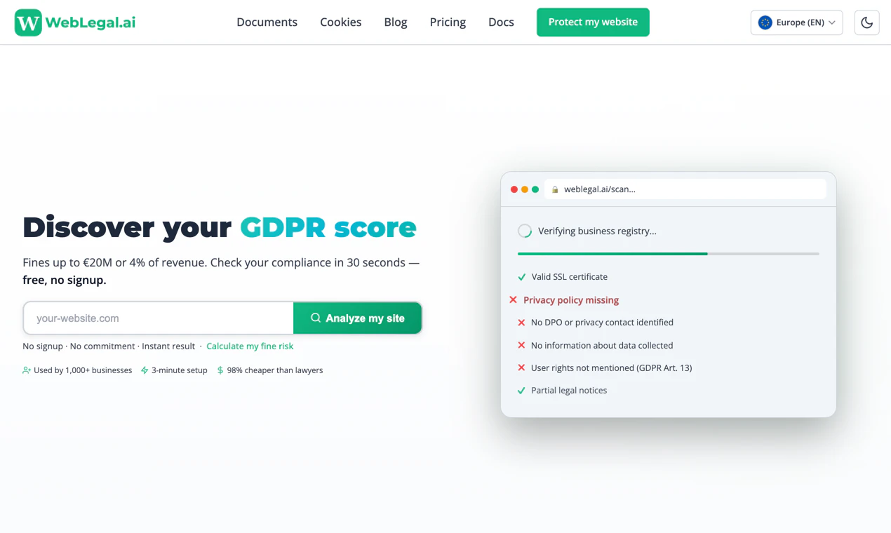 WebLegal.ai 截图 2