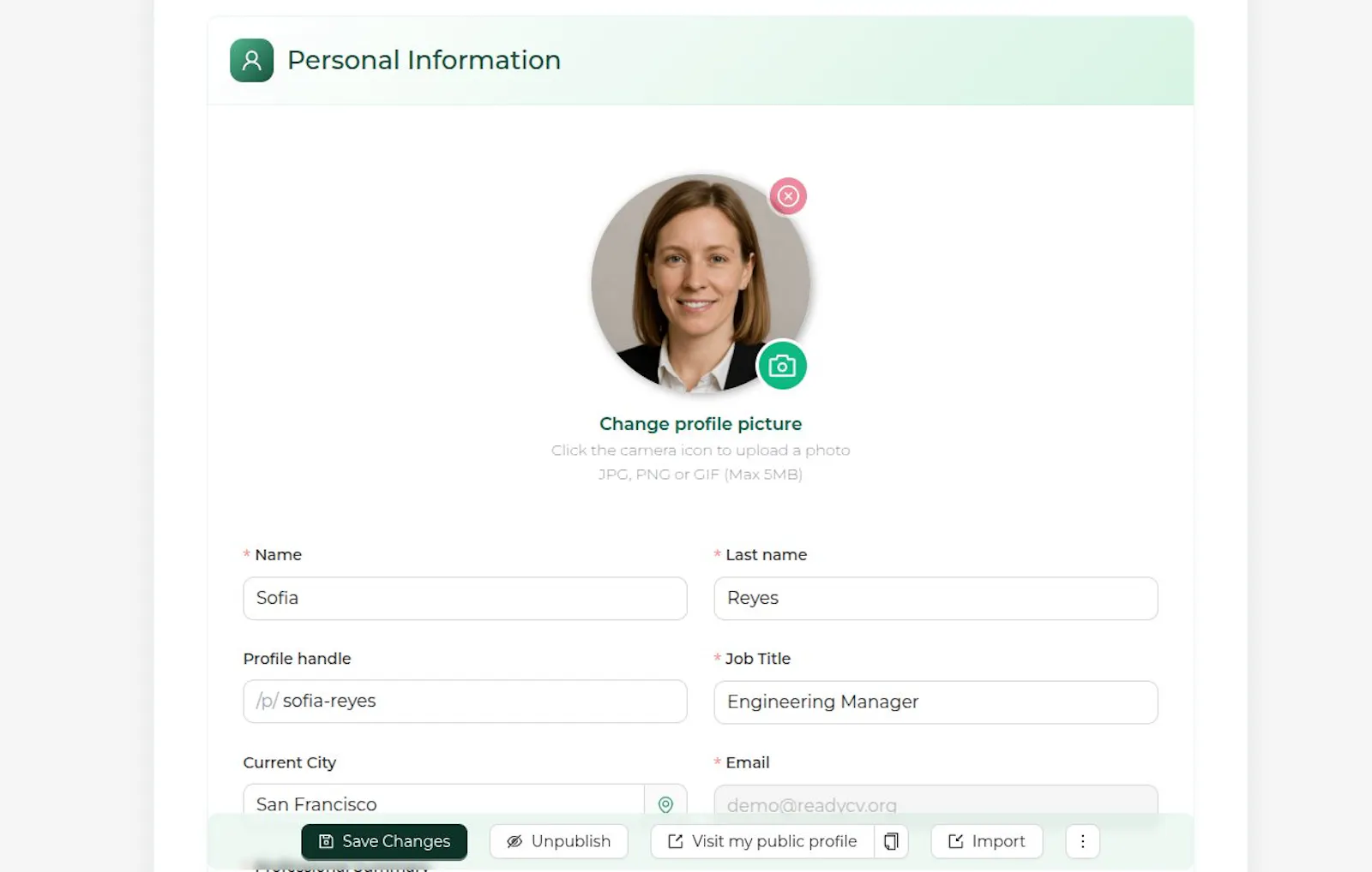 ReadyCV screenshot 2