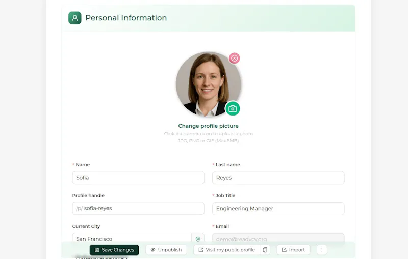 ReadyCV screenshot 2