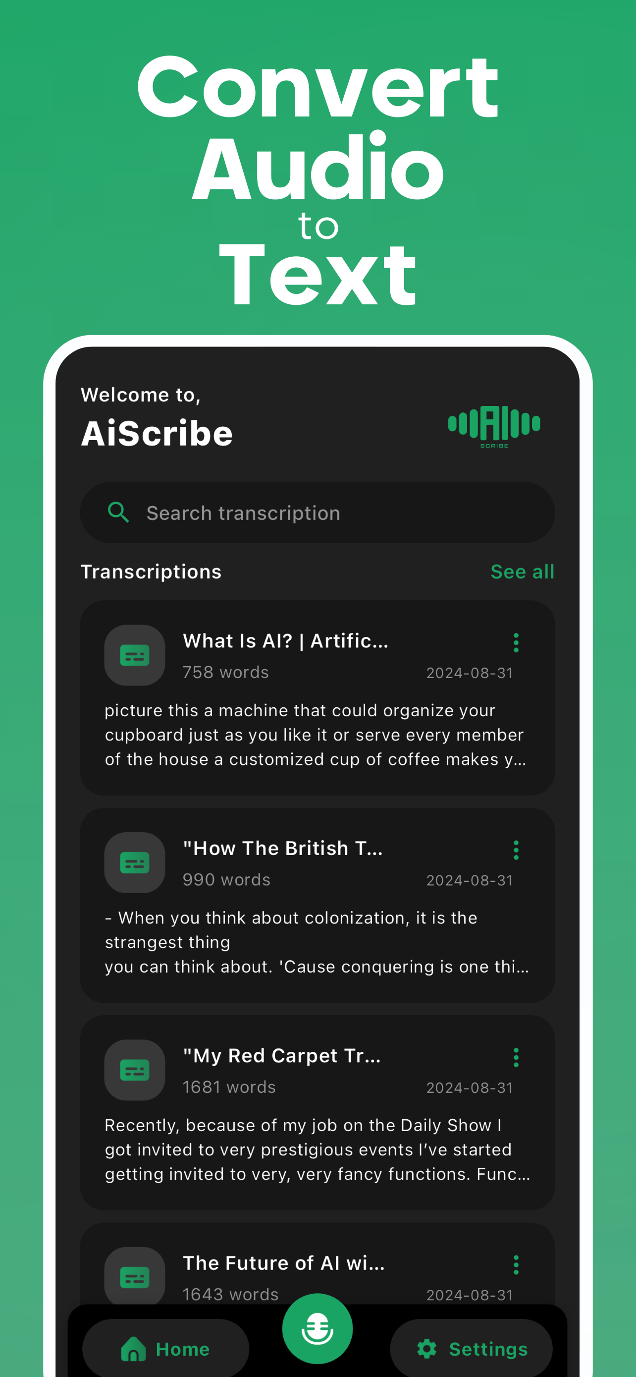 Aiscribe - Audio zum Text media 4