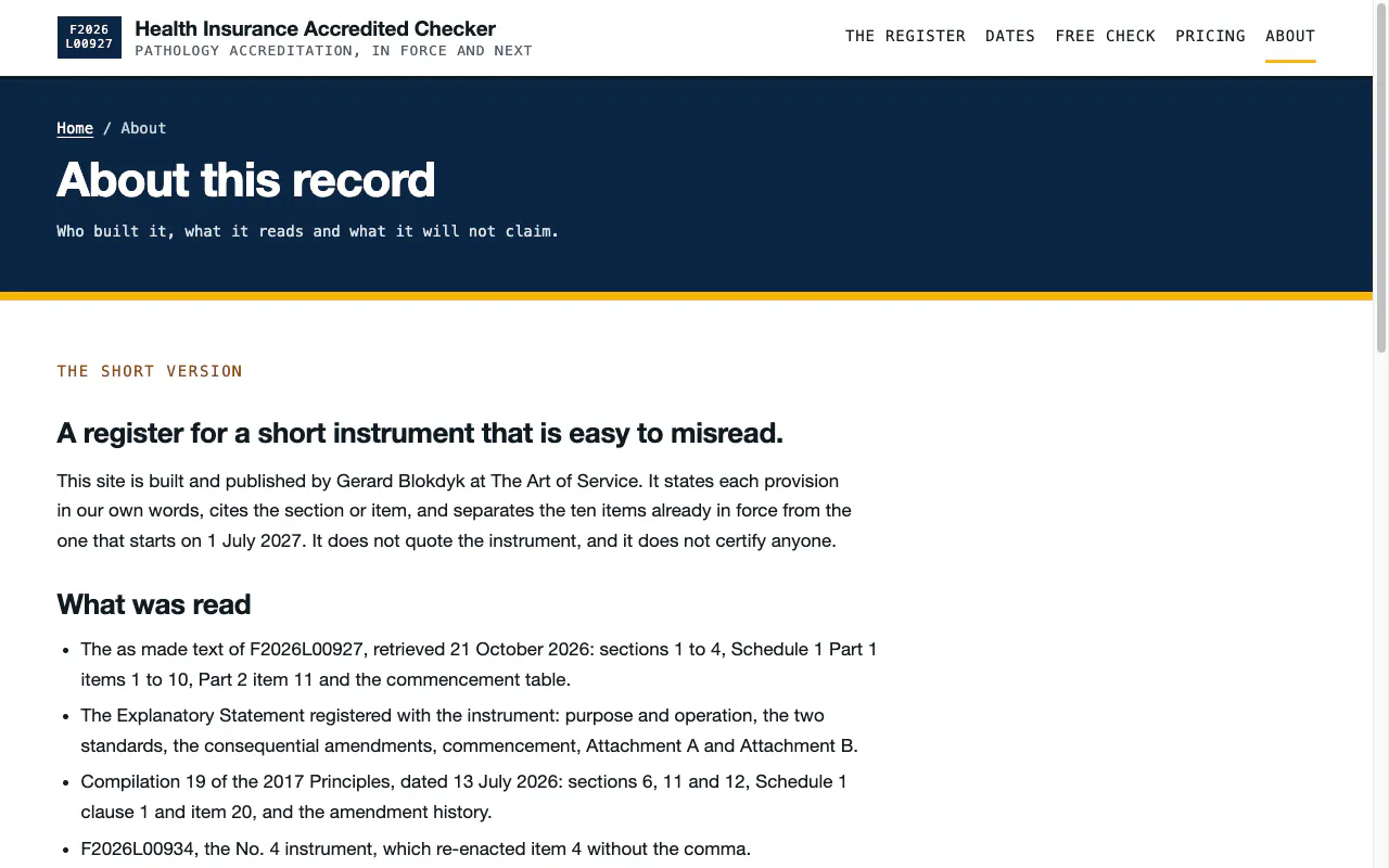 Health Insurance Accredited Checker gallery image