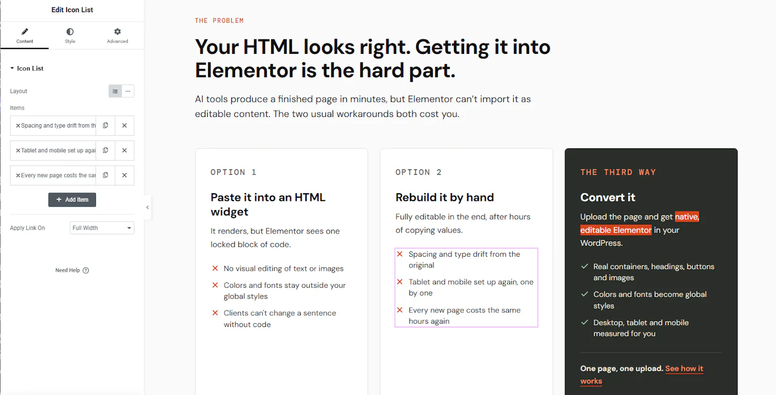 HTML to Elementor Converter screenshot 7
