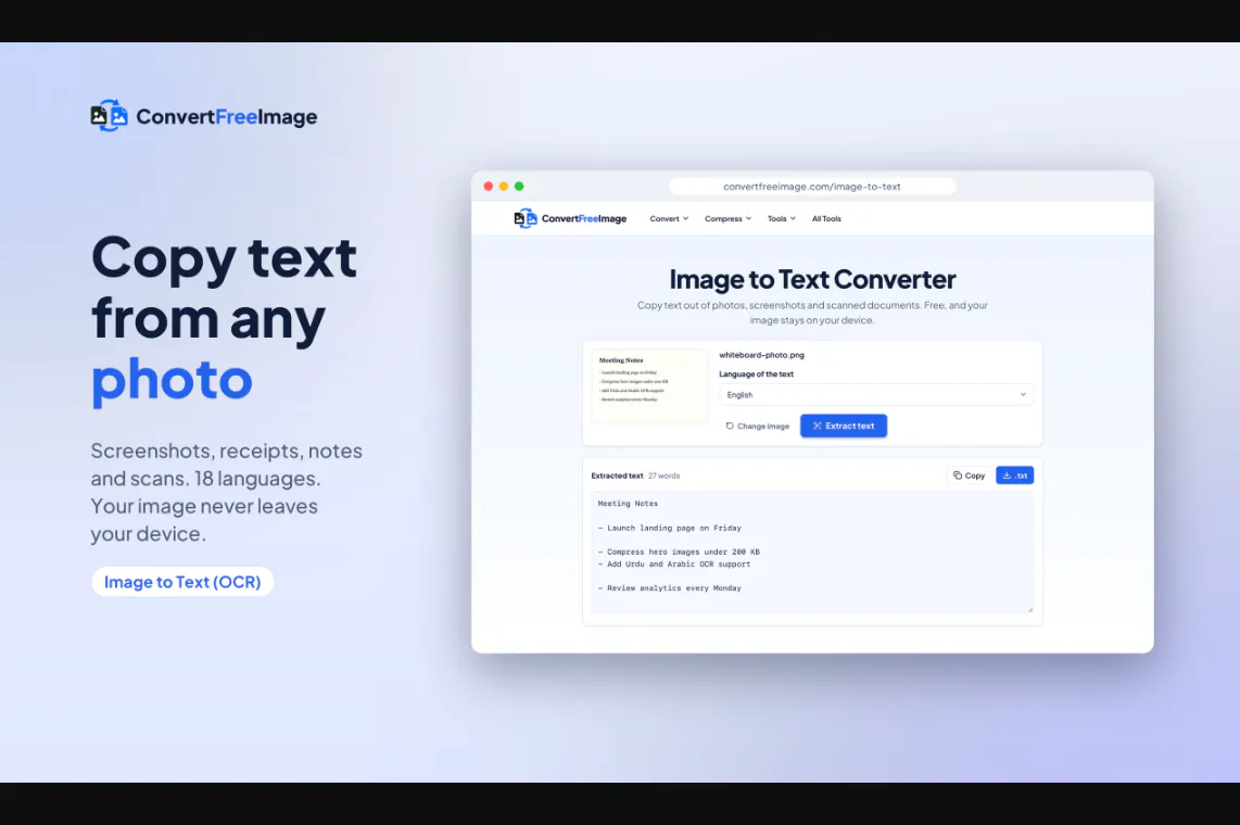 Convert Free Image gallery image