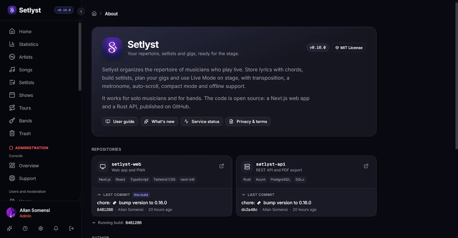 Setlyst screenshot 5